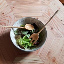 couverts salade en bambou